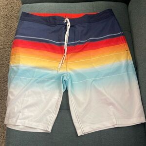 Goodfellow & Co Multicolor Striped Board Shorts